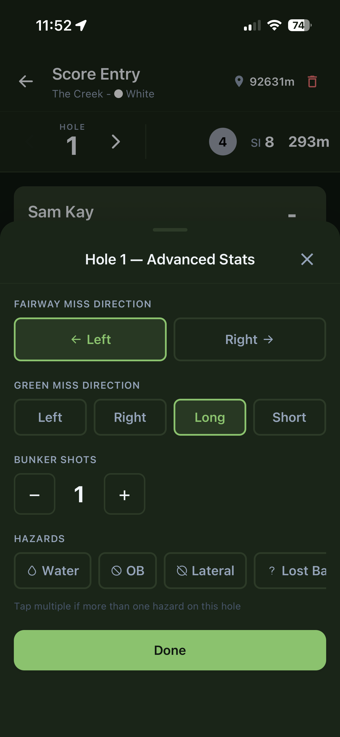 Advanced Stats screenshot
