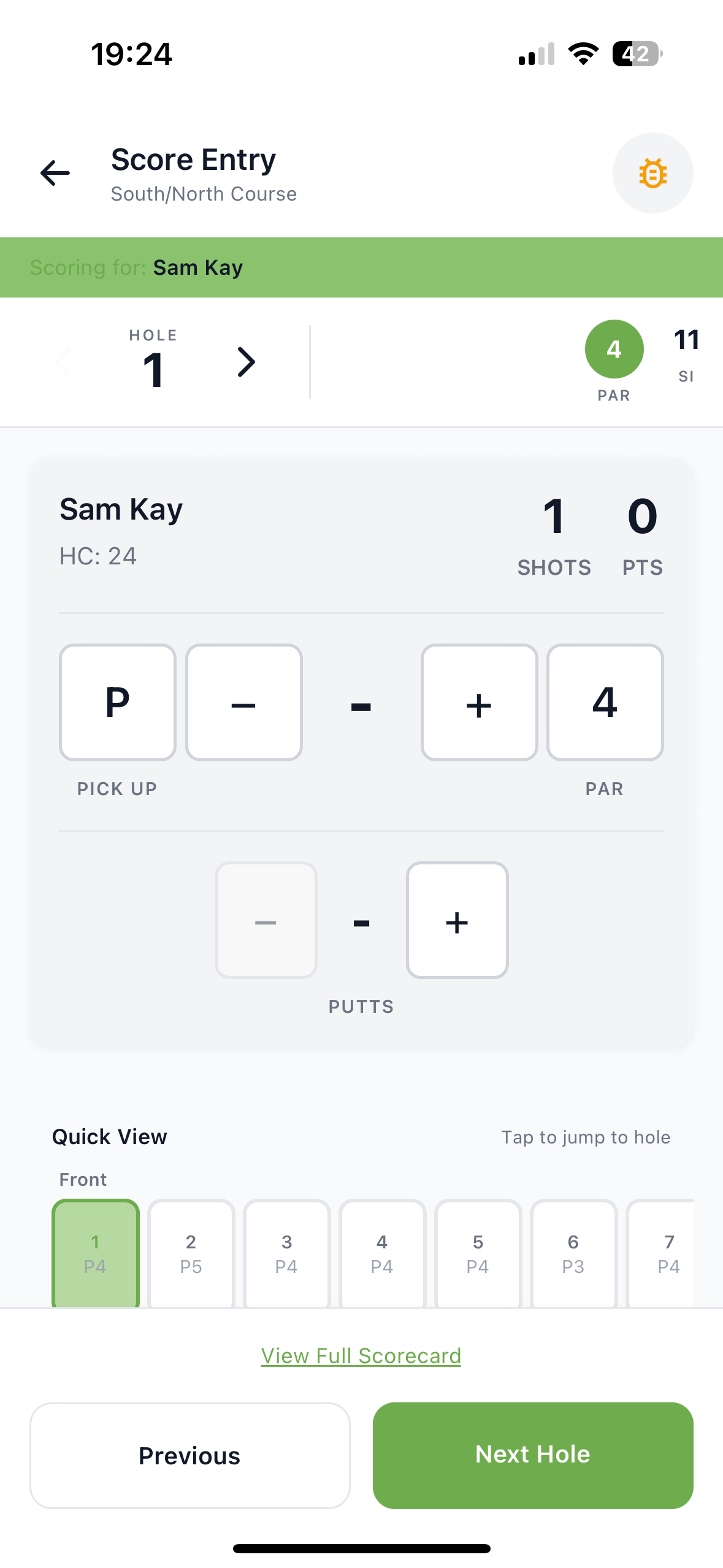 One-Device Group Scoring screenshot
